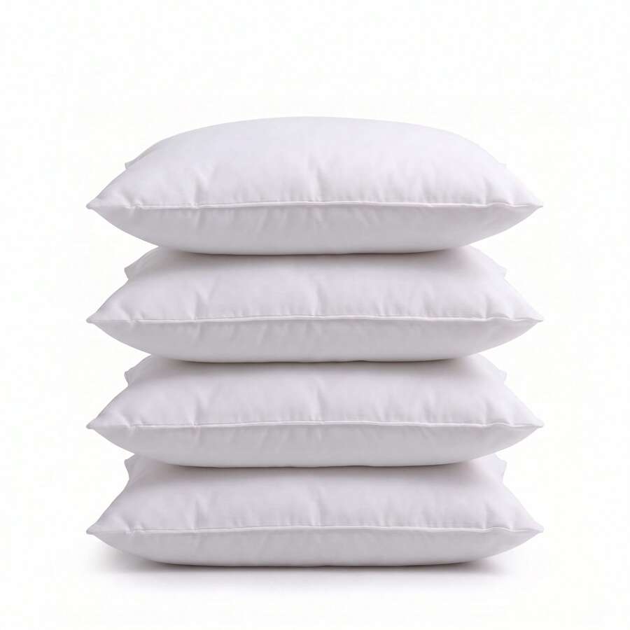 H&R Cushion Inner Pads Pack Of 4 White Bounce Back 18x18 Cushion Inserts 45x45 Cm Hollow Virgin Fiber Fillers For Decorative Scatters In Bed Sofa Outdoor With Stuffing