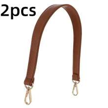 100% PU Leather Shoulder Bag With Handbag Handle, Short Strap Wallet, Gold Buckle Long Shoulder Strap - Brown - View 5