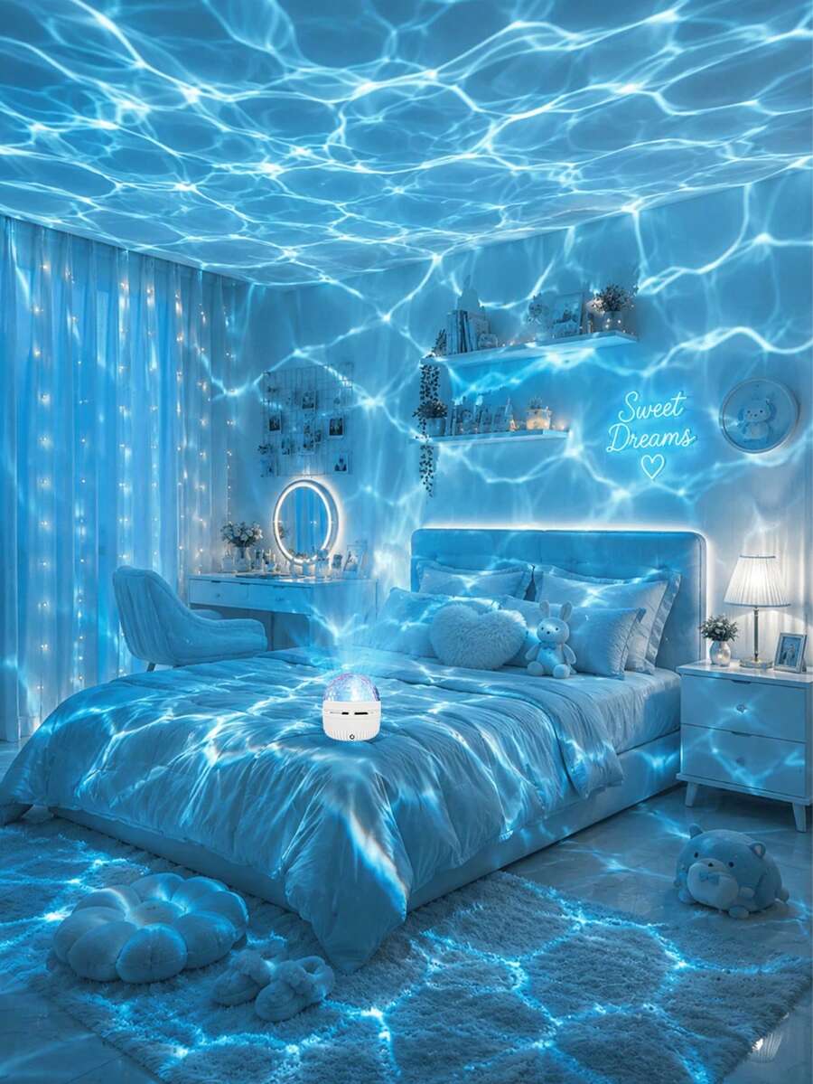 1pc Aurora Projector Light, Multi-Color Galaxy Starry Sky Projector With Remote Control, Dimmable, USB Powered, Suitable For Bedroom, Home Theater, Camping, Wedding Decoration - Multicolor - View 1