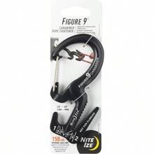 Figure 9 - Carabiner Rope Tensioner, Large Aluminum Rope Adjustment Mechanism With Carabiner Clip, Fits 3mm To 9mm Rope, 150lbs Load Limit - 1 Count (Pack Of 1) + Silver Doors - View 1