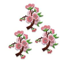 3/9入刺繡櫻花貼布 粉色花朵燙貼補丁，適用衣物、包包、夾克，DIY縫製花卉貼花貼紙，服飾裝飾修補用 - 梅花 - 查看 14