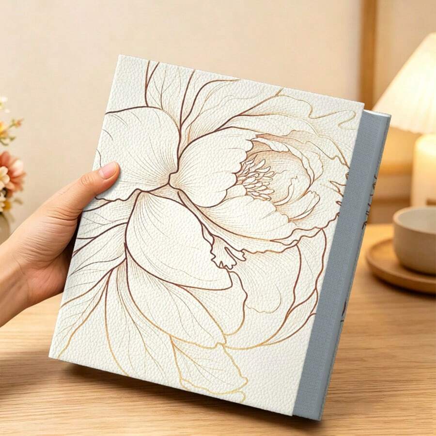 1pc 6-Inch 200-Sheet Photo Album, Insertable Family Photo Collection, Large Capacity Photo Storage Book, Family And Student Photos, Winter Christmas Valentine's Day New Year Gift - 1PC - View 1