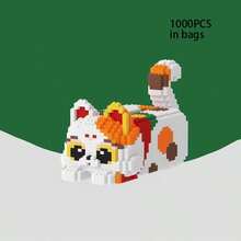 1000PCS Cute Cat Tissue Box Building Blocks Toy, Multi-Functional Building Blocks, Both Decorative Item And Tissue Box, 3D Puzzle Building Blocks Toy, Small Particle Handmade DIY Puzzle Ornament Living Room Decoration, Ideal Gift For Thanksgiving, Christmas, Halloween And Birthday - Multicolor - View 14