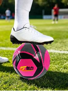 1pc Size 5 Adult Competition Football For Outdoor Sports, Multi-Color Training Football For Teenagers And Students, Beach, Indoor, Outdoor PU Football - Multicolor - View 1