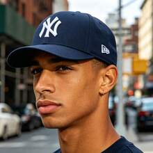 New Era New York Yankees MLB Adjustable Baseball Cap 100% Cotton - Navy Blue 13784822 - Blue - View 4