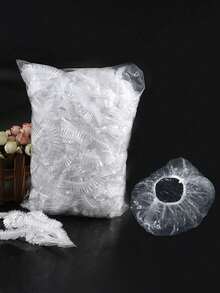 10/500 Disposable Transparent Multi-Purpose Plastic Shower Caps - Basic model - View 7