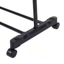 68*40*135cm Single Rod Clothes Rack, Height Adjustable Metal Garment Rack With Wheels, Portable Rolling Clothing Hanger Stand, Space Saving Storage Organizer For Bedroom, Balcony, Laundry Room, Apartment, Easy To Assemble Display Rack - A - View 8