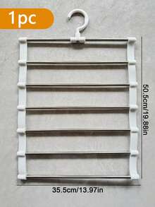 Multi-Layer Stainless Steel Pants Rack - Space-Saving Closet Organizer - Non-Slip, Stackable Design - Suitable For Pants, Jeans, Scarves And Dress Pants - For Closet Storage And Organization - Multicolor - View 11