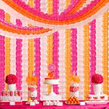 12pcs Clover Garland Party Decorations, Bright Pink & Orange Tassel Paper Hanging Ornaments, Reusable, Suitable For Parties, Baby Showers, Graduation Ceremonies, Weddings, Family Gatherings, Autumn Sunset Festivals, Thanksgiving And More - Four-leaf Clover Latte Art - View 11