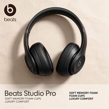 Headphone Nirkabel Over-Ear Beats Studio Pro, Headset Bluetooth Peredam Kebisingan dengan ANC Aktif, Driver Distorsi Rendah 40mm, Pengisian Daya Cepat, Bantalan Telinga Busa Memori yang Empuk, Desain Ringan dan Nyaman, Aksesori Audio Premium untuk Musik, Perjalanan, dan Penggunaan Sehari-hari - View 6