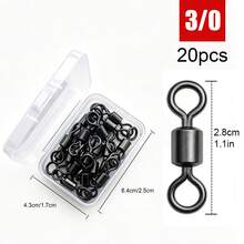 100/20pcs Stainless Steel Barrel Swivels For Saltwater And Freshwater Fishing - American-style Swivel Ring - View 13