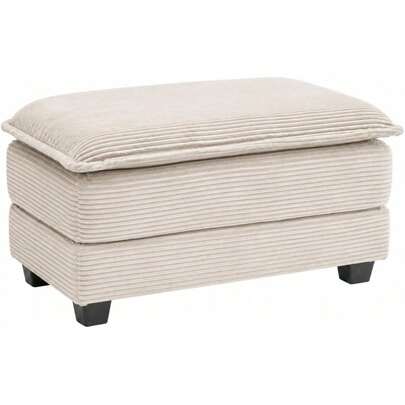 Corduroy Ottoman For Sectional Sofa Couch For Living Room, Apartment