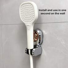 2pcs Strong Suction Cup Handheld Shower Head Holder, No Drill Removable Adjustable Shower Bracket, Universal Bathroom Wall Mount Shower Head Holder - Suction Cup Shower Head - View 2