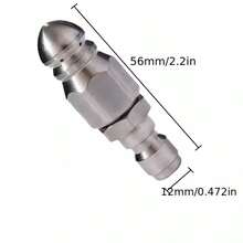 1/4英吋高壓水噴嘴，6種噴霧模式，5000 PSI 不鏽鋼排水管清潔器，適用於疏通管道，配備快接高壓噴嘴，適合居家與商業用途 - 水老鼠噴嘴 - 查看 5