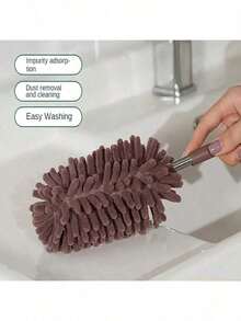 Extendable Car Wash Brush, Soft Chenille Microfiber Dusting Duster, 30-80cm Long Handle Electrostatic Dusting Brush, Multi-Functional Interior And Exterior Car Cleaning Tool, Washable Lint-Free Duster, Suitable For Car Dashboard, Windows And Home Furniture Dusting - A - View 4