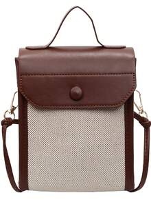 1pc Women's Solid Color PU Handbag, Fashion Zipper Closure, Suitable For Dating Gift - Multicolor - View 6