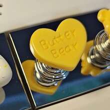 Car Modification Accessory Butter Bear Yellow Heart One-Touch Start Button Cover, Cute Girl Style Car Interior Ignition Switch Protector Sticker, Universal Car Interior Modification Part - Butter Heart Start Button - View 4