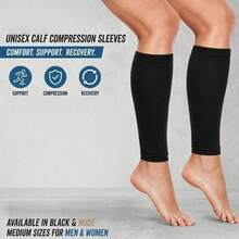 Unisex Knee Compression Socks Leg Support Socks Soft Elastic Comfortable Fit Running Training Daily Activities Sports Socks Black Nude Medium - Multicolor - View 12