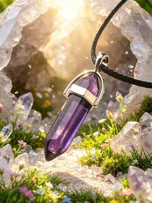 Random 1/10/15/20/30/50/100pcs Vibrant Chakra Crystal Pendants With Durable Leather Chain + Multi-Color Gemstone Set With Hexagonal Quartz, Energy Balance, Ideal Gift Choice - Multicolor - View 34