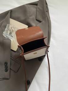 1pc Women's Solid Color PU Handbag, Fashion Zipper Closure, Suitable For Dating Gift - Multicolor - View 4
