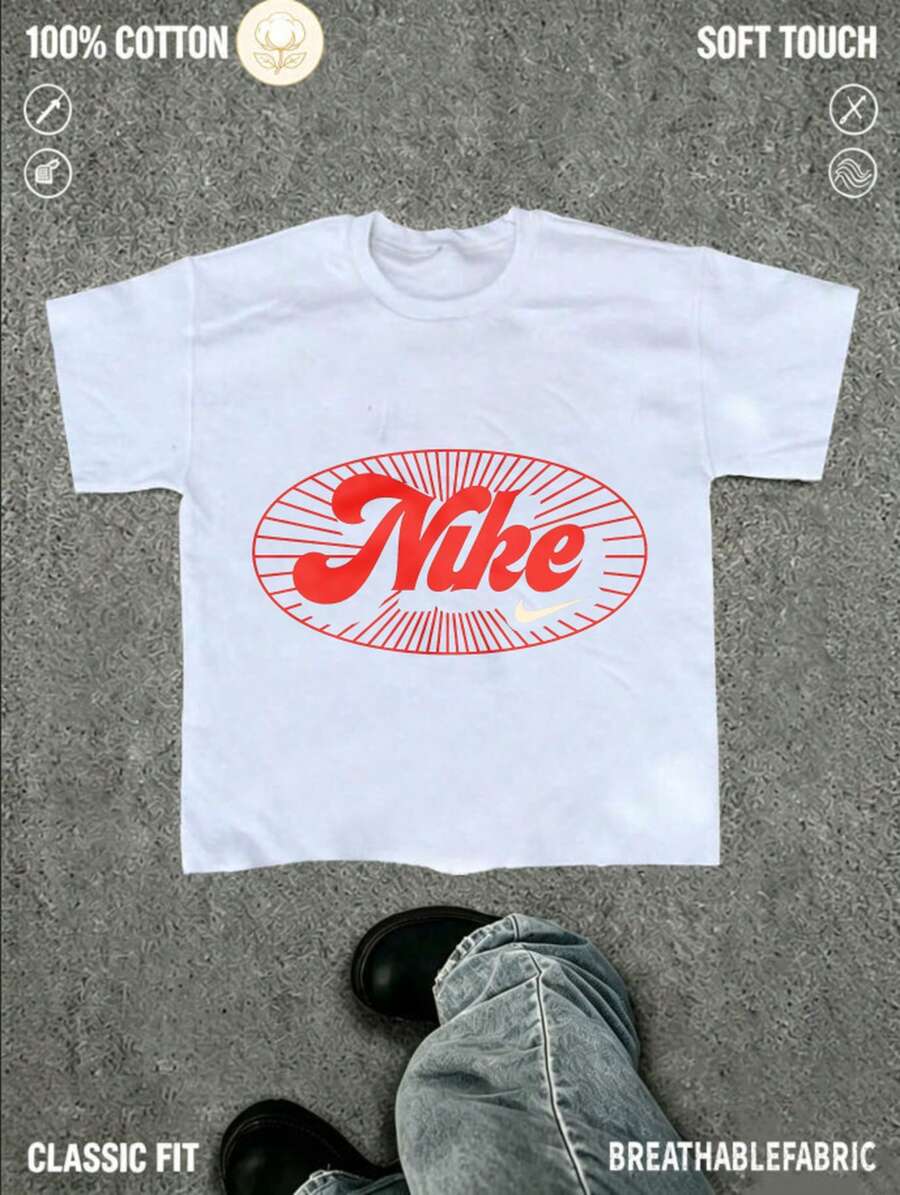 T-shirt décontracté unisexe Nk, style anime urbain, personnage robot vintage, coupe ample, pour des looks assortis en couple.