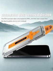 3片裝一鍵無塵安裝防窺鋼化玻璃螢幕保護貼，防爆防刮，相容 iPhone 18 17 16 15 14 13 12 11 系列，9H 硬度高強度絲網印刷工藝，無氣泡、自動吸附、易安裝，防窺手機保護玻璃膜 - 黑色 - 查看 8
