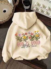 Sweatshirt Pullover Motif Lucu untuk Anak Perempuan Remaja, Sweatshirt Pullover Hangat dan Nyaman dengan Lapisan Termal untuk Musim Gugur/Dingin - Aprikot - View 2