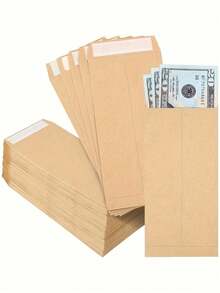 20pcs Cash Envelope Organizer Set With Budget Tracking Money Management Design Perfect For Banknotes Coins Gift Cards Vouchers Tickets Currency Storage Holder Pouch - Khaki - View 1