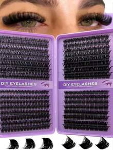 464-Piece Cluster False Eyelashes (Ultra-Dense Clusters, 80D/100D/160D/200D, 3D Russian Curl, Beginner-Friendly, Reusable DIY Clusters) - D - View 11