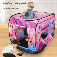 Barraca Chiqueirinho Infantil Para Crianças pop up Montagem Barraca Bebê Porta Brinquedos - police car - Visão 9
