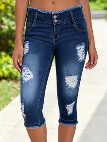 Women Jeans - Dark Wash - View 1