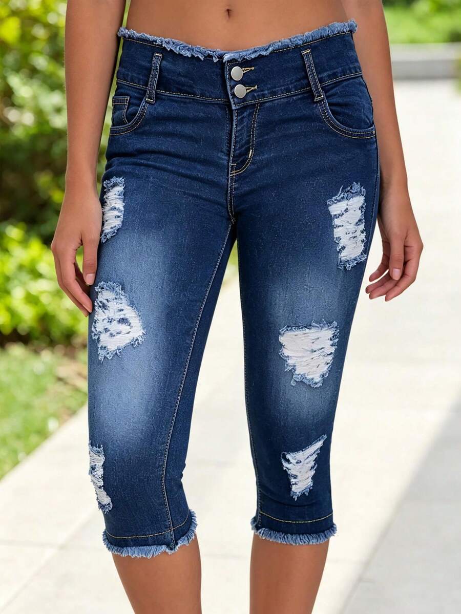 Women Jeans - Dark Wash - View 1