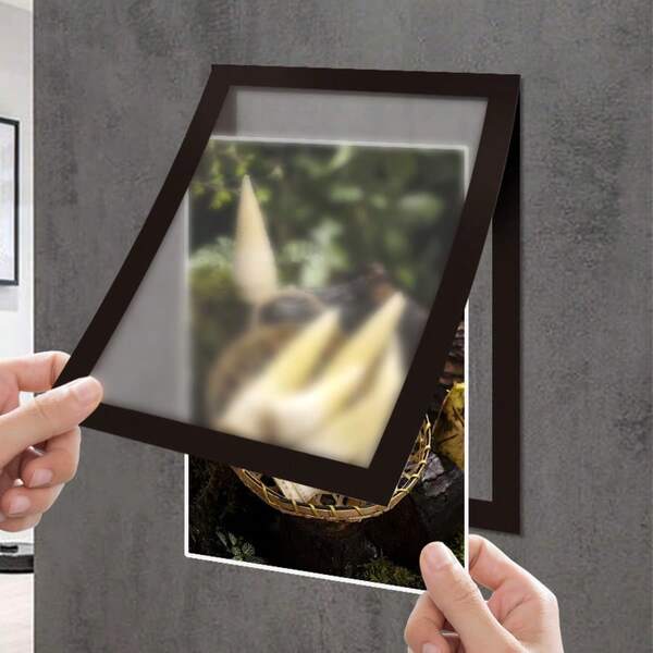 A4 Size Magnetic Photo Frame, A4 Magnetic Self-Adhesive Photo Frame, Self-Adhesive Magnetic Photo Frame, Magnetic Wall-Mounted Photo Frame, Replaceable Wall-Mounted Photo Frame, Magnetic Poster Display Rack; Suitable For Displaying Artwork, Can Be Installed On Refrigerator Surface; Perfect For Displaying Photos, Memos And Artworks; Easy To Use; Can Be Securely Fixed To Various Smooth Surfaces; Great Choice For Birthday/Graduation Gifts.