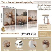 3pcs Canvas Wall Art, Framed Wall Decor, Neutral Vintage Autumn Pumpkin Wildflower Farm Canvas Wall Art, Popular Pastoral Style Autumn Watercolor Poster, Unframed Country Harvest Wall Art, Suitable For Modern Home Decor, Room Decor - Autumn Farmhouse - View 13