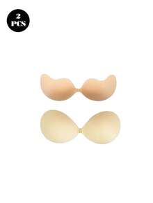 Invisible Adhesive Bra Combo Pack Round Cup + Mango Shape Dual-Effect Options, Thin Front-Closure Adhesive Bra, Suitable For Daily Commute, Date, Summer Outfit Matching - Multi-color - View 20
