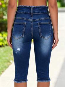 Women Jeans - Dark Wash - View 3