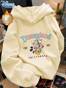 Start Autumn/Winter Women's "Disney Princess Castle" Pattern Printed Street Korean Version Retro Comfortable Y2k Clothing Apricot Sweatshirt Casual - Apricot - View 2