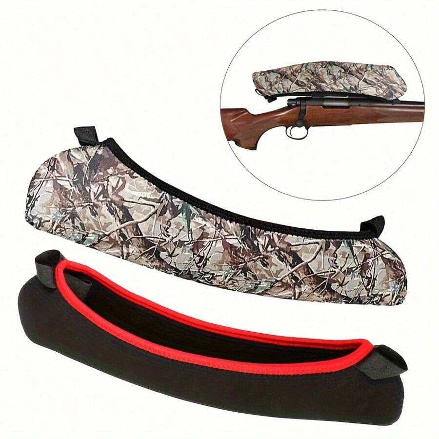 2pcs Hunting Shooting Scope Protective Covers, Neoprene Telescope Protective Covers, Waterproof Dustproof Rifle Lens Protective Covers - Multicolor - View 1