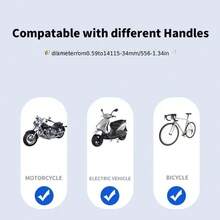 Bicycle Phone Holder Motorcycle Bicycle Handlebar Phone Clip Rotating Frame Adapter 11.94 Cm -18.29 Cm Smartphone - Multicolor - View 5