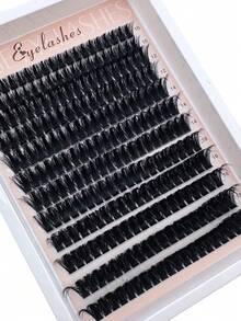 80D Spikes Lash Cluster Lashes, 10-18mm Pointed Tip Lashes, DD Curl Fluffy Eyelash Extension, 240pcs Cluster Lashes, Thick Individual Lashes, DIY Pointed Tip Lash Extension, Cartoon Cluster Lash Extension, Mink Lash Strip, Thick Lashes - DD - View 4