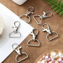 30-200pcs D-Shaped Swivel Key Ring Clips, Key Ring Accessories, Suitable For Keychains, Lanyards, Wallets DIY Crafts - D-ring + Keychain Set - View 5