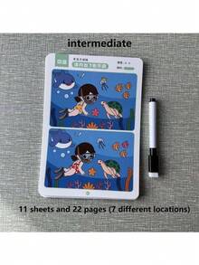 Interactive "Spot The Difference" Drawing Training - Educational Attention Training, Includes Erasable Cards - Holiday Gift, Drawing Supplies, Children's Educational Fun Find The Difference Focus Training Cards, Puzzle Tabletop Games Cards, Advanced Difficulty, Increase Observation Ability, Early Education Enlightenment Find The Difference Concentration Training Cards, Train Concentration And Logical Thinking, Reusable Paper Design - Multicolor - View 8
