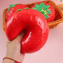 Tachimi 1pc All Occasion Custom Party Gifts Giant Strawberry Squishies, Super Soft Stress Relief Hand Squeeze Fidgets, Minimalist Desktop Ornaments For Office Classroom Use - Multicolor - View 9
