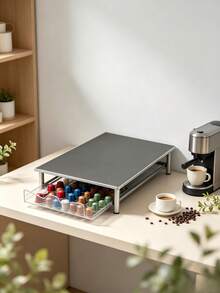 Coffee Capsule Drawer Storage Box, Capable Of Holding 40 Large-Sized Capsules To Keep Your Desktop Tidy And Allow Easy Access. Smooth Pull-Out Coffee Capsule Storage Rack - Multicolor - View 2
