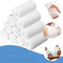Multiple Sizes Available: 10/20 Rolls Elastic Gauze Bandages, Breathable Bandages, Mummified Wrapping Bandages, Suitable For Arms, Legs, Waist And Other Body Parts, Elastic Stretch Design - View 5