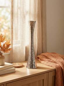 1Pc/Set Hammered Metal Taper Candle Holder Set, Vintage Modern Tall Candlestick Holders, Table Centerpiece Decor For Ramadan, Halloween, Wedding, Party, Home Dining, Valentine Birthday Housewarming Gift. - Simple Classic Style - View 16