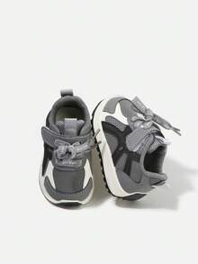 Unisex Toddler Color Block Mesh Casual Shoes, Baby Hook & Loop Breathable Non Slip Soft Sole Walking Sneakers (Size By Insole Length, Unit:Cm) - Grey - View 6