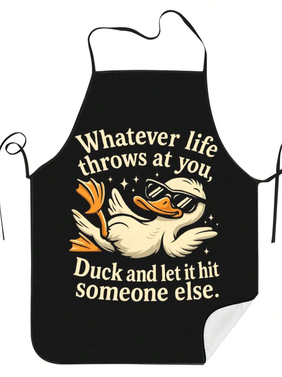 Funny & Interesting Adjustable Cooking Apron, Unisex Home Use, Suitable For Family Kitchen, Cooking, Baking And Holiday Decorations National Celebrations, Cooking Accessories, Cooking Theme Apron, Easy To Maintain Fabric