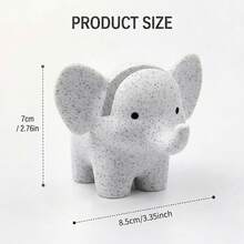3D Printed Elephant Glasses Holder | Nap Companion, Marble Texture Animal Glasses Storage Rack | Cute Home & Office Desk Organizer, Fun Glasses Display Stand, Creative Christmas And Birthday Gift For Male And Female Colleagues - Multicolor - View 4
