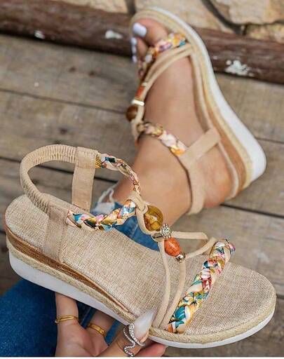 Zapatos de verano para mujer cubiertos, zapatos casuales de goma para mujer, zapatos planos para mujer, nuevos zapatos de playa 2025, adecuados para viajes al aire libre, sandalias de mujer